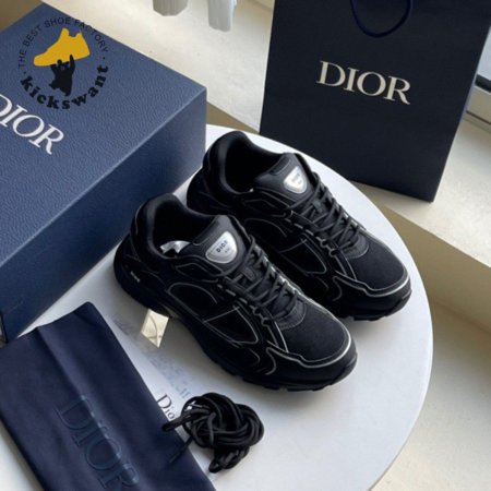 DIOR B30 SNEAKER BLACK MESH AND TECHNICAL FABRIC - CD97