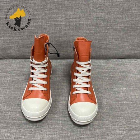 RICK OWENS HIGH-TOP ORANGE WHITE - RO004