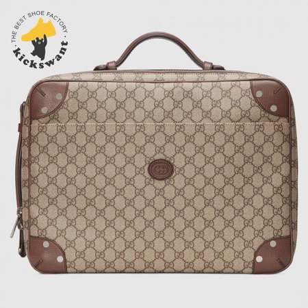 Gucci Beige Briefcase With Logo