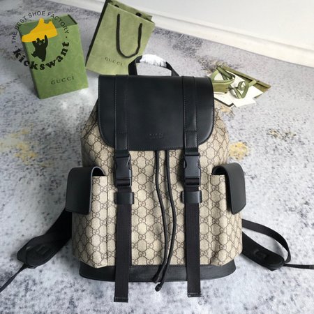 Gucci Soft Backpack Monogram GG Black/Brown