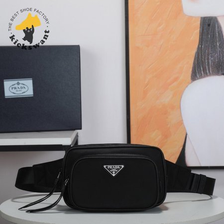 Prada Re-Nylon Recycled Nylon And Leather Fanny Pack