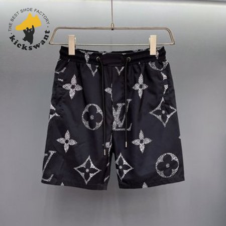 short printed yellow logo monochrome shorts