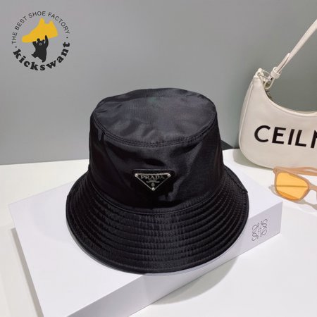 Prada Re-Nylon Bucket Hat Black Cap