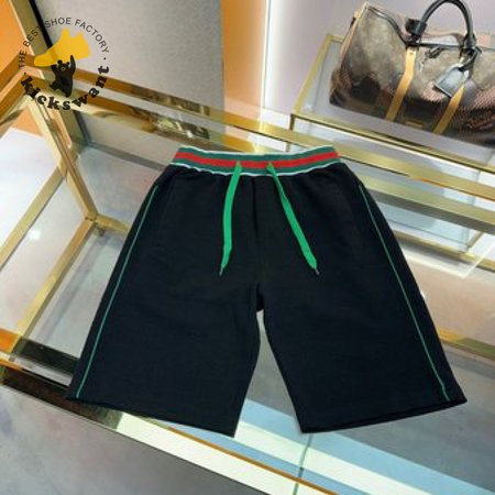 GUCCI GG COTTON TERRY CLOTH SHORTS WITH WEB DETAIL BLACK