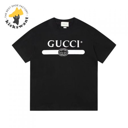 GUCCI OVERSIZED T-SHIRT WITH INTERLOCKING G BLACK