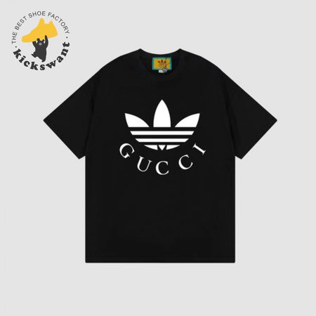 Gucci x Adidas Cotton Jersey T-Shirt Black