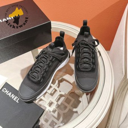 Chanel Low Top Trainer Black Suede