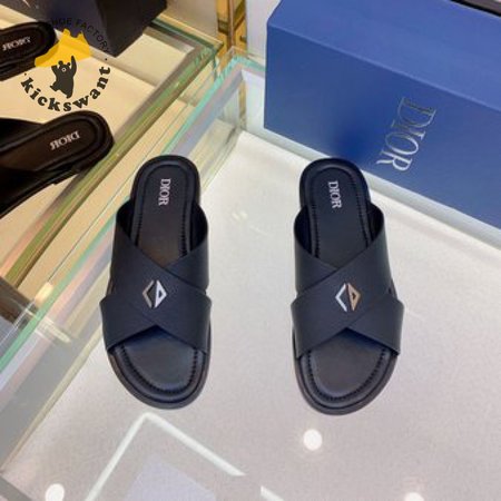 DIOR ALIAS SANDAL Black Grained Calfskin