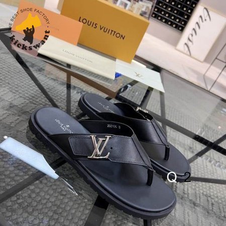 leather sandals black