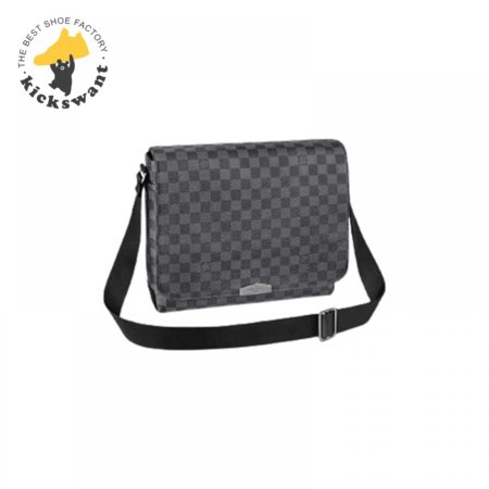 district mm damier graphite canvas lmb029