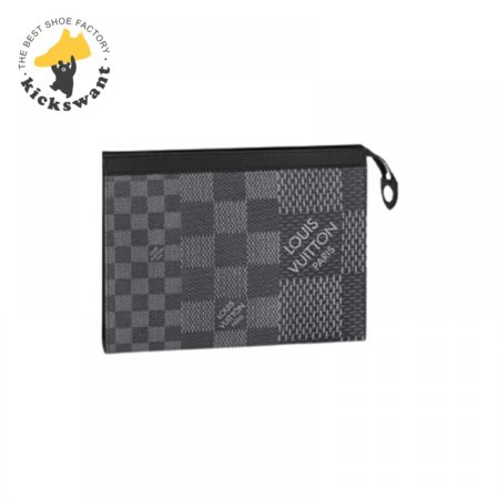 pochette voyage mm damier graphite canvas lp52