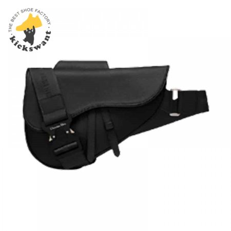 SADDLE BAG BLACK GRAINED CALFSKIN