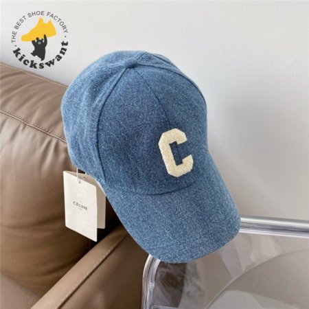 celine denim baseball cap peaked cap