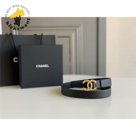 chanel logo classic belt