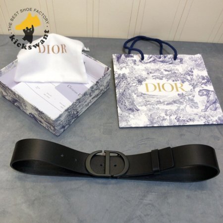 dior black buckle CD belt