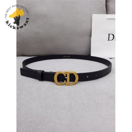 dior CD black leather belt