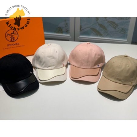 Hermes High Quality Canvas fabric Peaked cap