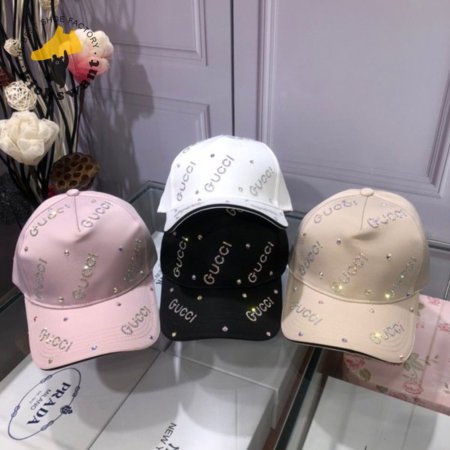 Fashion Gucci with diamond logo Baseball cap