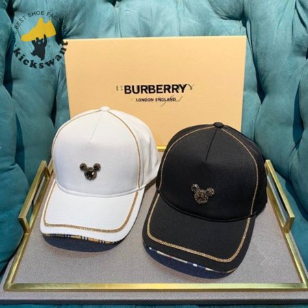 Best Burberry Checked Mickey baseball Designer cap