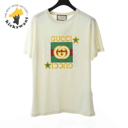 GUCCI 20SS FIVE STAR SQUARE LOGO SHORT SLEEVE T SHIRT