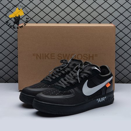 Nike Air Force 1 Low Off-White Black White AO4606 001 Size 36-47.5