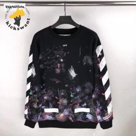 Off White Galaxy Crewneck Sweatshirt 17FW