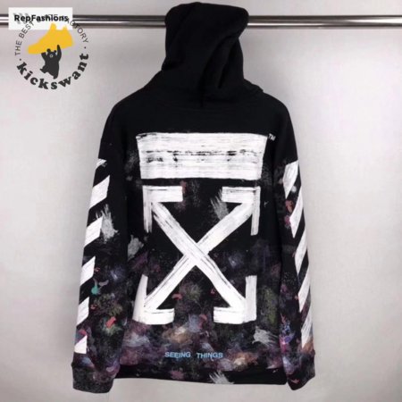 Off White Galaxy Brushed Hoodie