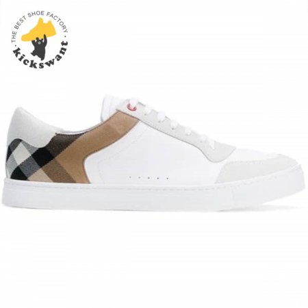 BURBERRY LEATHER AND HOUSE CHECK SNEAKERS - BBR27