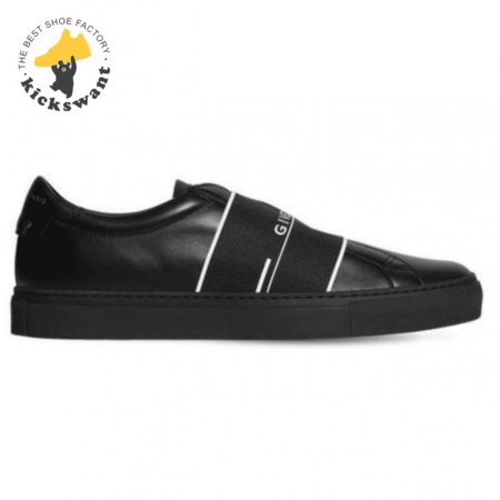 GIVENCHY MEN'S BLACK URBAN STREET LEATHER TRAINERS - GVC49